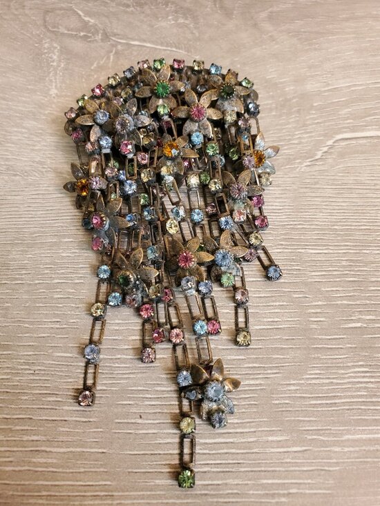 Sorrelli Flower Pin Multi Color Dangle